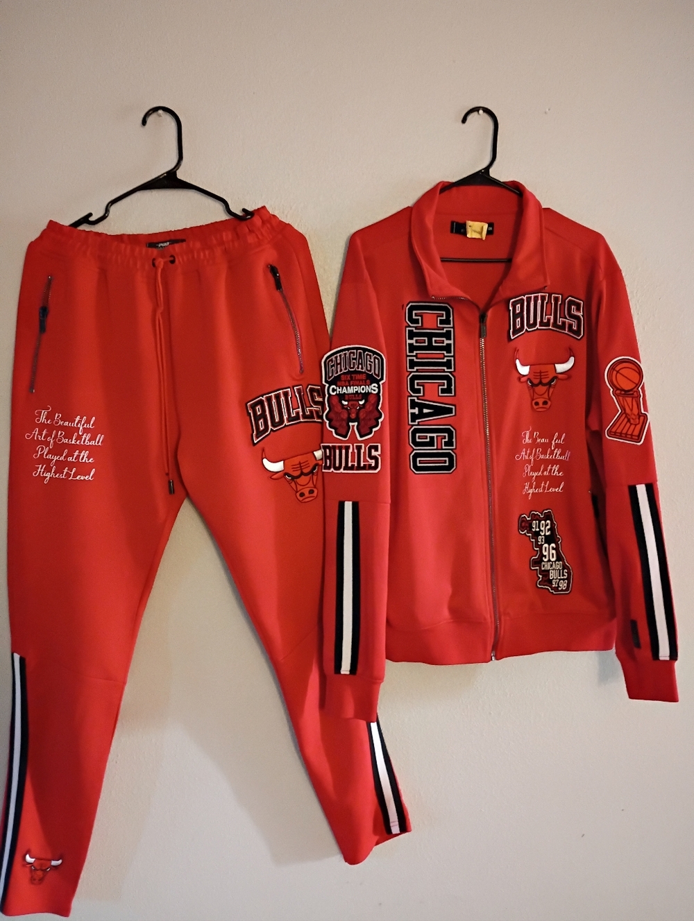Jordan Red Chicago Bulls Performance Track Jacket & Pants Set